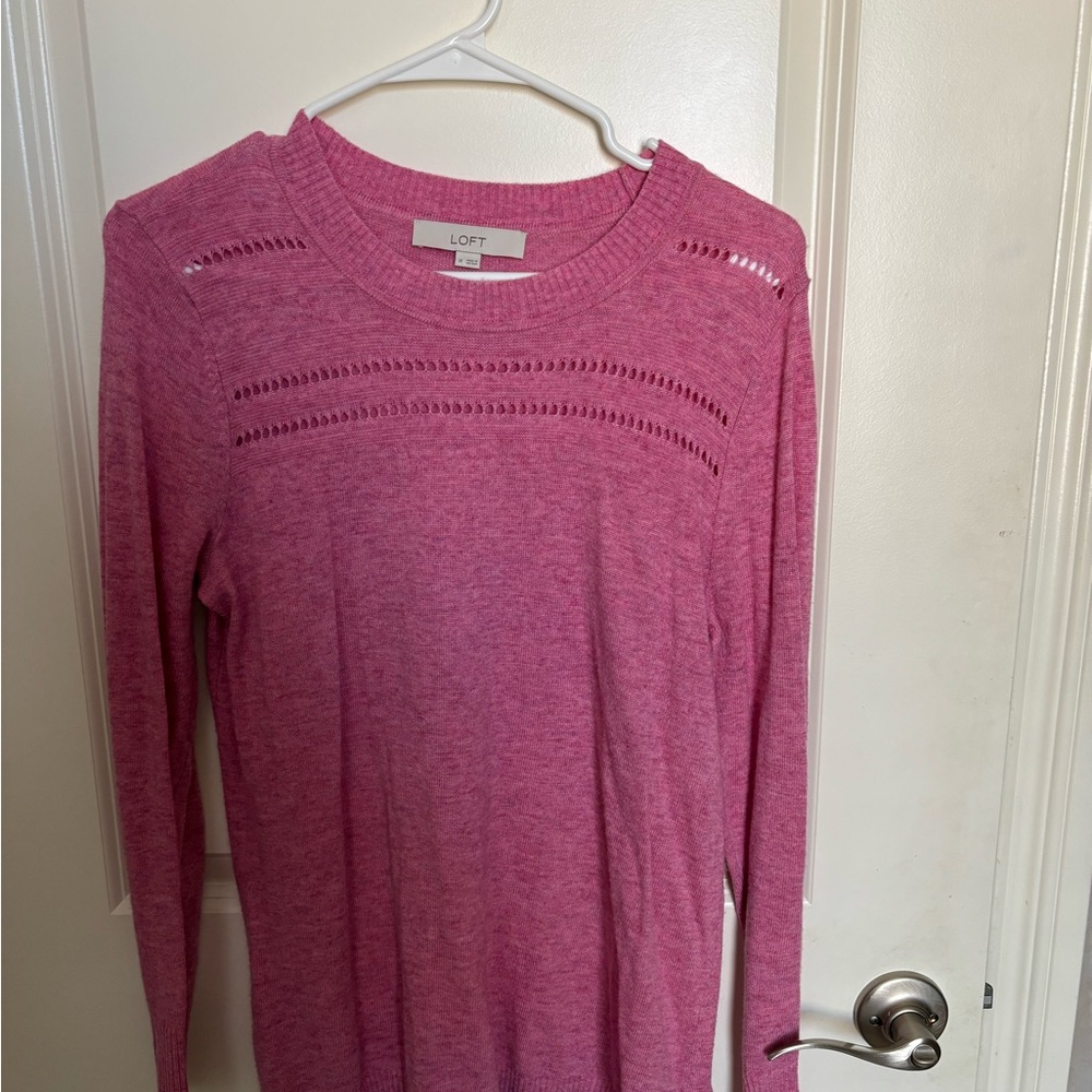 LOFT Pink Knit Sweater